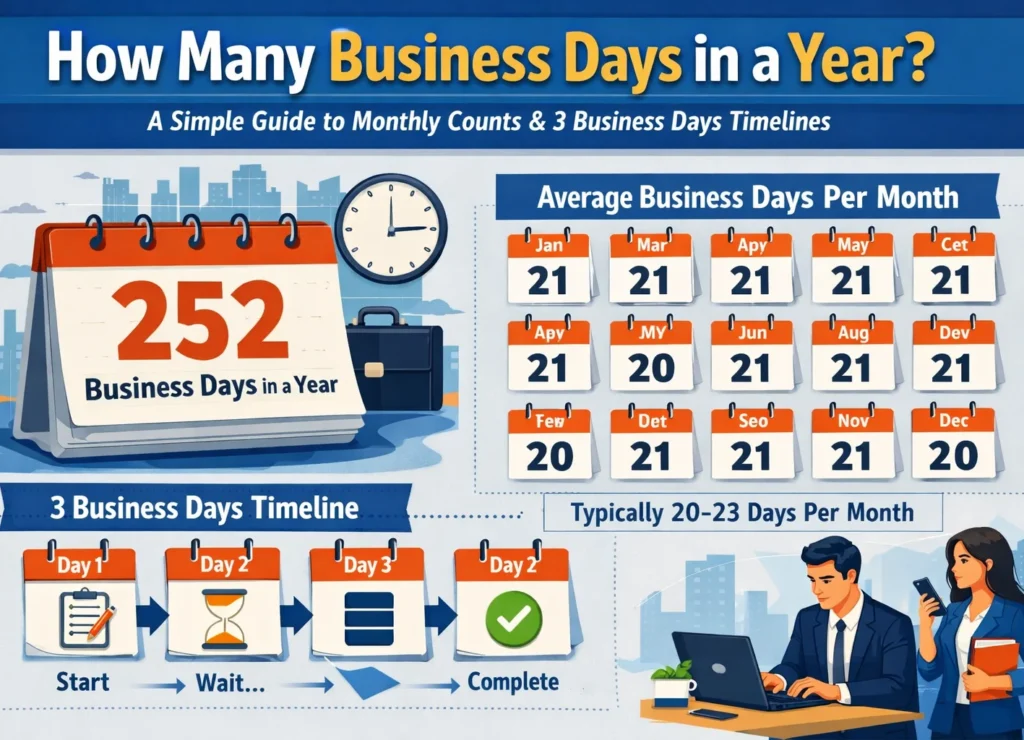 how many business days in a year how