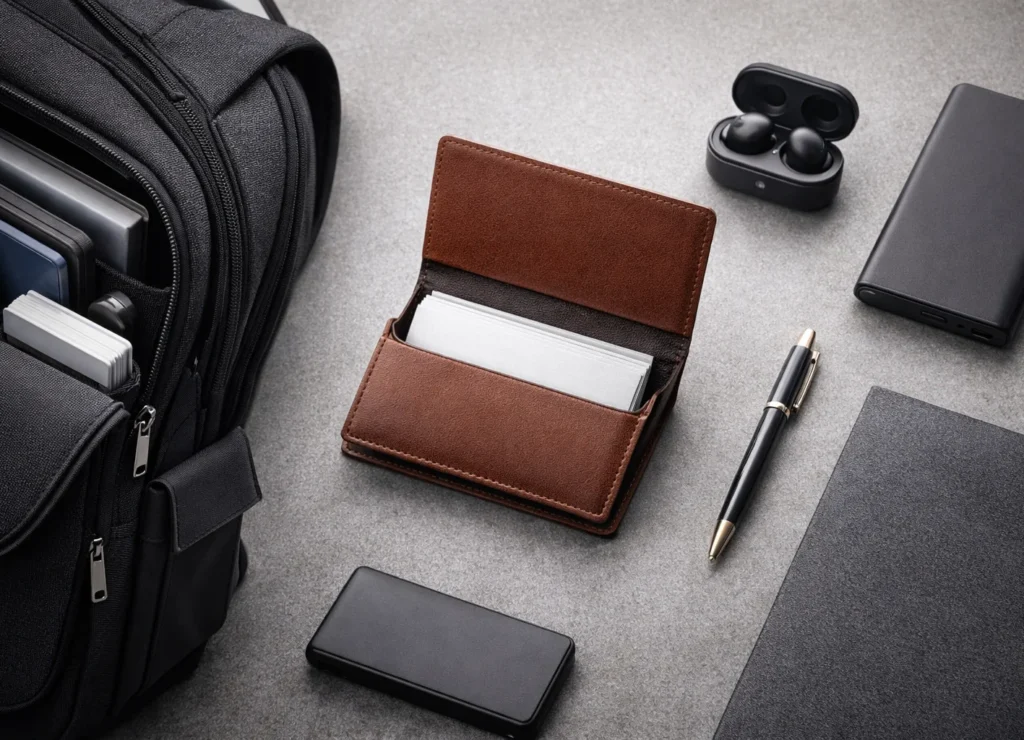 business card holder business backpack business essentials