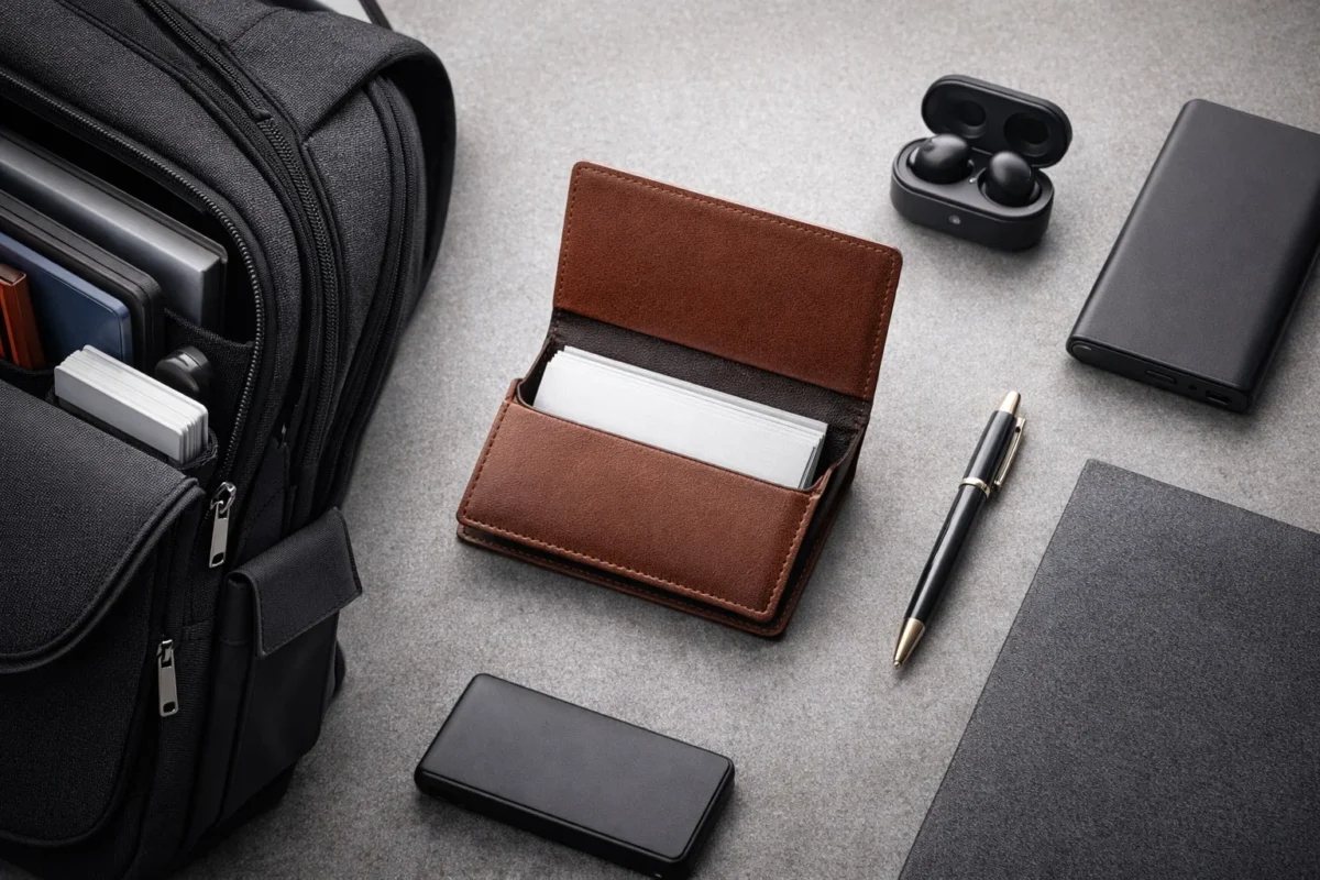 business card holder business backpack business essentials