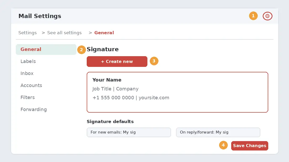 Gmail signature