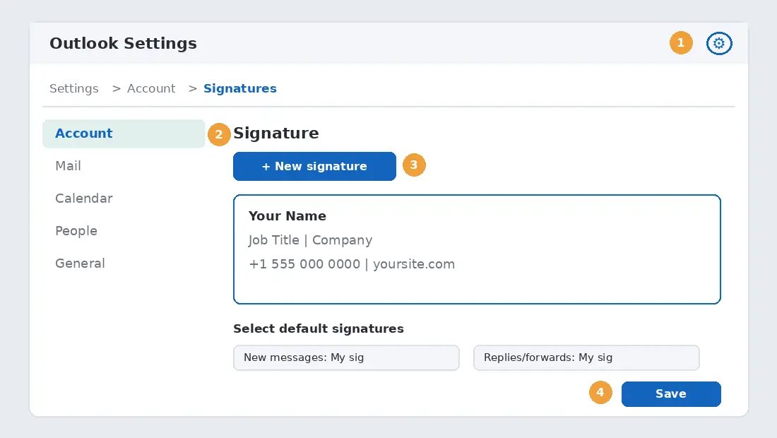 Outlook signature